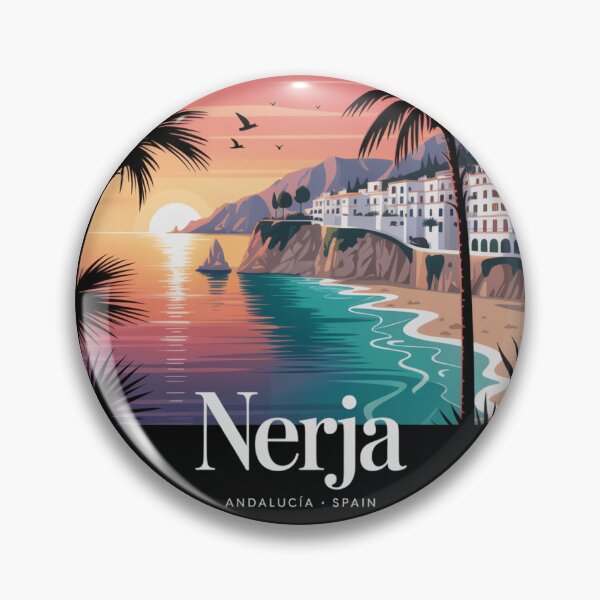 Item preview, Nerja Sunset Coast – Andalucía Spain | Retro Mediterranean designed and sold by CircinusStore.
