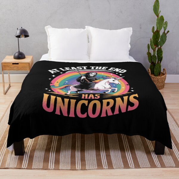 Item preview, At least the end has unicorns Halloween  designed and sold by HuValverdeArt.
