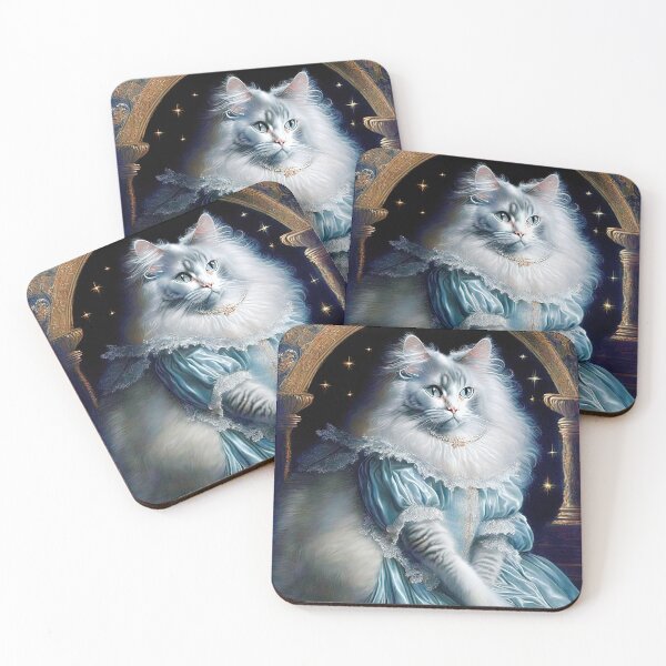 Item preview, Vintage Style Anthropomorphic Royal Angora Cat designed and sold by LanaGustavsson.