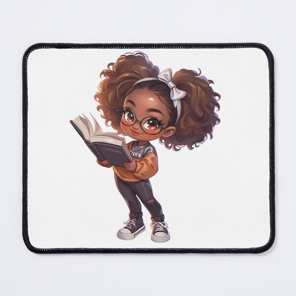 Item preview, Smart Black Girl Reading Chibi designed and sold by Lulunza.