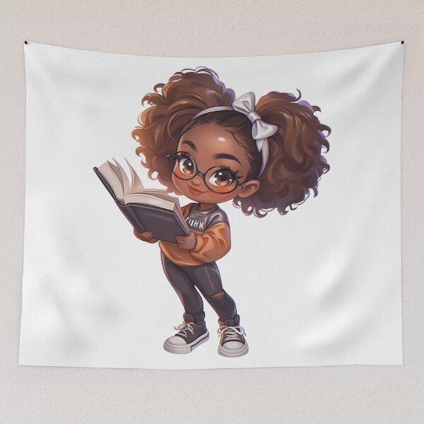 Item preview, Smart Black Girl Reading Chibi designed and sold by Lulunza.