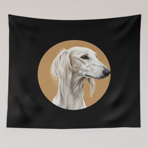 Item preview, Saluki Sighthound Majestic White Canine designed and sold by k3rstman1.
