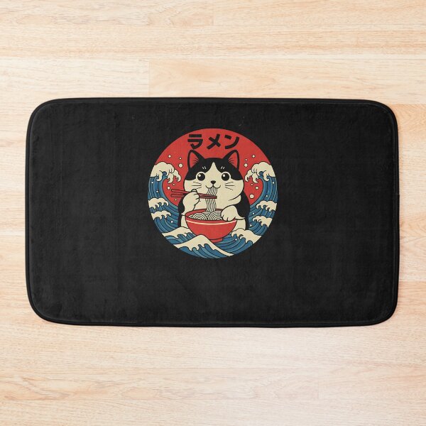 Item preview, Funny Fat Cat Eating Shoyu Ramen Tonkotsu Lover Noodles  designed and sold by diyoor.