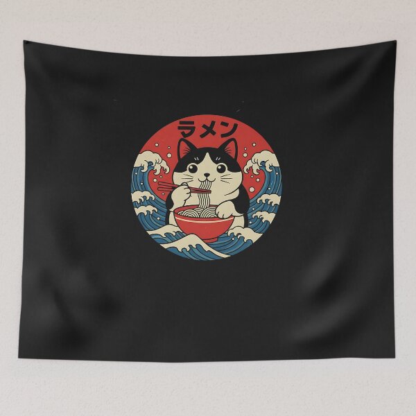 Item preview, Funny Fat Cat Eating Shoyu Ramen Tonkotsu Lover Noodles  designed and sold by diyoor.