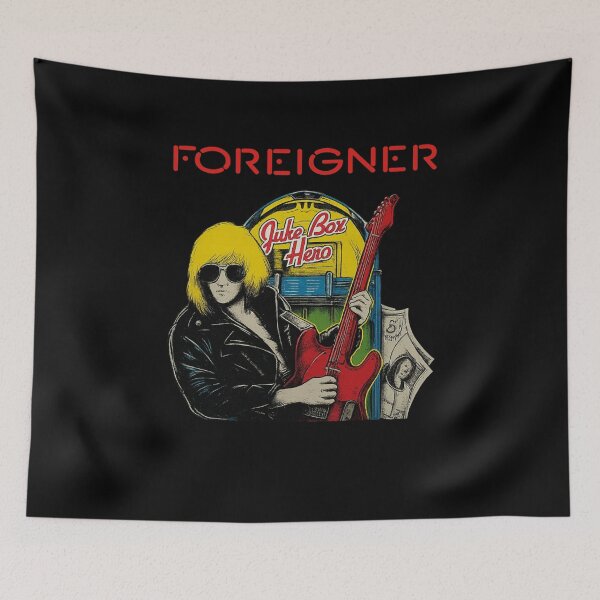 Item preview, Foreigner – Juke Box Hero Comic Red Guitar designed and sold by ketttitisandnon.