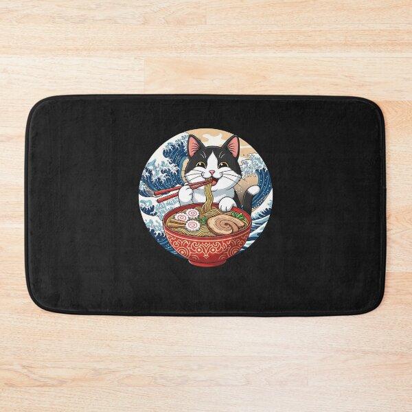 Item preview, Funny Fat Cat Eating Shoyu Ramen Tonkotsu Lover Noodles designed and sold by diyoor.