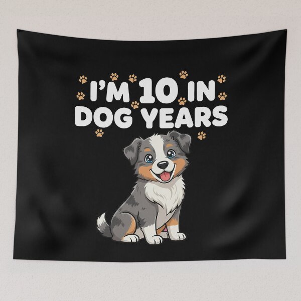 Item preview, 10 In Dog Years 70th Birthday Aussie Shepherd designed and sold by k3rstman1.