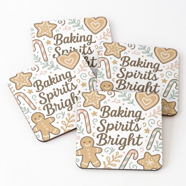 Item preview, Baking Spirits Bright – Cute Gingerbread Christmas Baking Design designed and sold by graphicnew.
