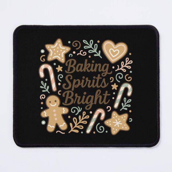 Item preview, Baking Spirits Bright – Cute Gingerbread Christmas Baking Design designed and sold by graphicnew.