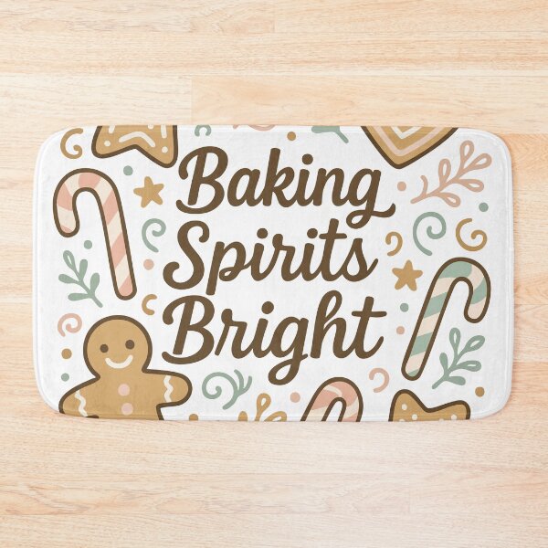 Item preview, Baking Spirits Bright – Cute Gingerbread Christmas Baking Design designed and sold by graphicnew.