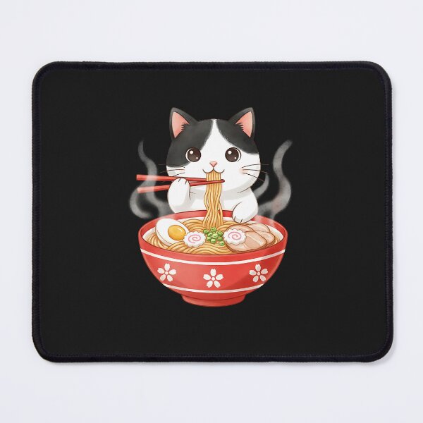 Item preview, Funny Japanese Kawaii Anime Men Kids Women Cat Eats Ramen  designed and sold by diyoor.