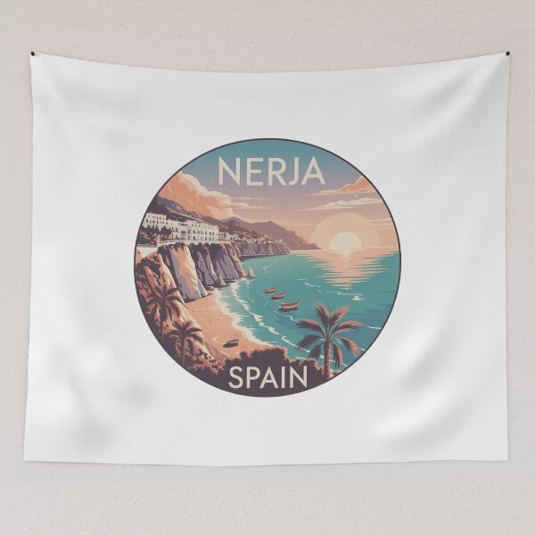 Item preview, Nerja Sunset Coast – Spain | Retro Mediterranean designed and sold by CircinusStore.