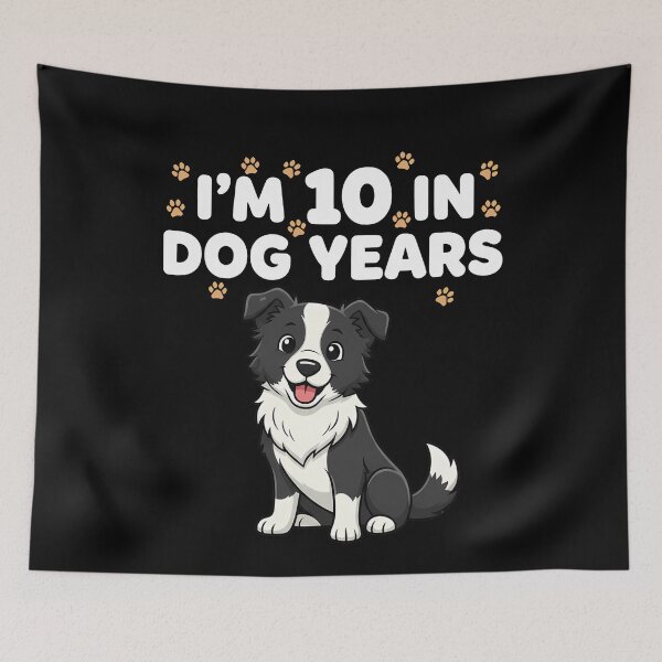 Item preview, 10 In Dog Years 70th Birthday Border Collie designed and sold by k3rstman1.