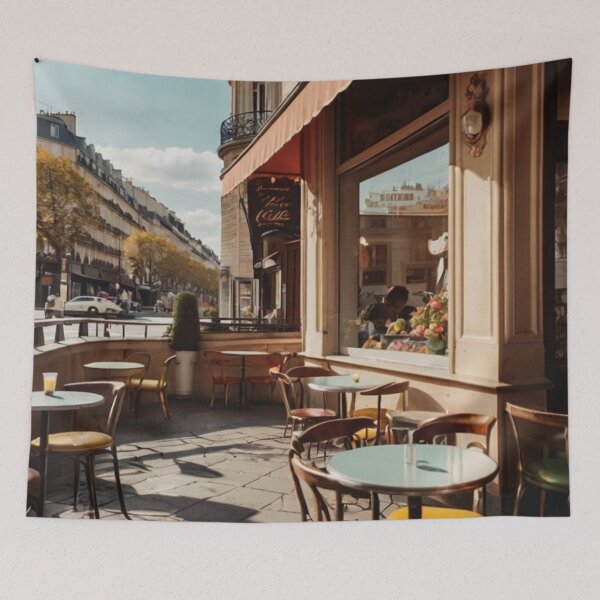 Item preview, Retro Parisian Café Charm of the 1960s designed and sold by BlareBlare.