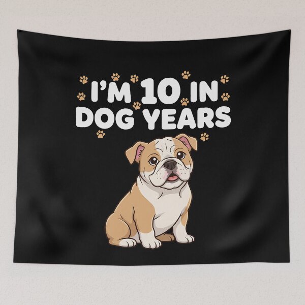 Item preview, Bulldog 10 Dog Years 70th Birthday designed and sold by k3rstman1.