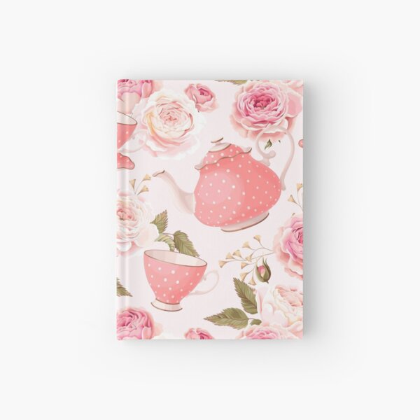 Blush Pink Floral Tea Party  Hardcover Journal