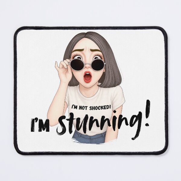 Item preview, Shocked Girl Aesthetic Graphic Tee – I’m Not Shocked! Funny Chic Design designed and sold by jaru-jaru.