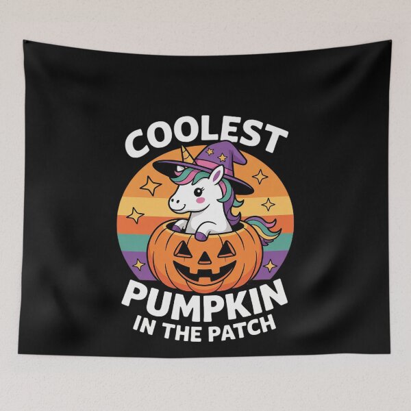 Item preview, Coolest Pumpkin In The Patch Halloween Witchy Unicorn 1  designed and sold by MonsterBuddiess.
