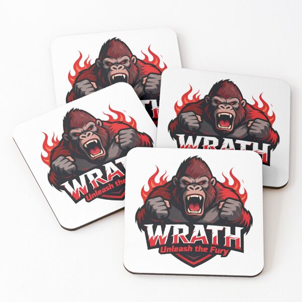 Item preview, Furious Gorilla Wrath Mascot Logo designed and sold by etatae.