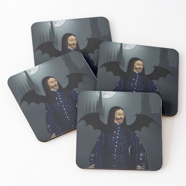 Item preview,  Portrait of Vlad Tepes Dracula (as a vampire)  medieval prince of Wallachia designed and sold by Vintage Designs +.