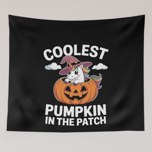 Item preview, Coolest Pumpkin In The Patch Halloween Witchy Unicorn  designed and sold by MonsterBuddiess.