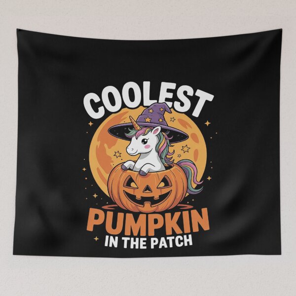 Item preview, Coolest Pumpkin In The Patch Halloween Witchy Unicorn3  designed and sold by MonsterBuddiess.