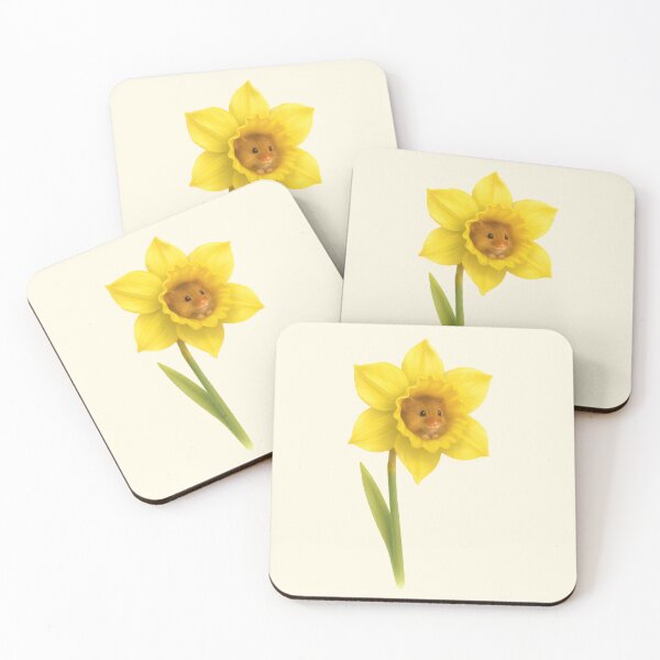 Item preview, Morning Cheer – Harvest Mouse in Yellow Daffodil Bloom designed and sold by Ombrya.