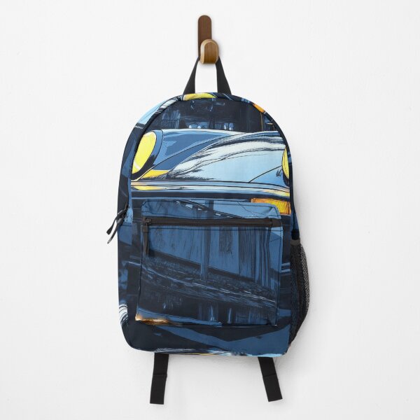 Item preview, A retro black sports car on a lit city street at nightfall designed and sold by Jerhus.