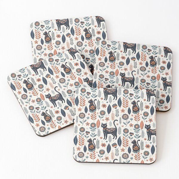 Item preview, Cozy Nordic Black Cats designed and sold by Shuga-Design.