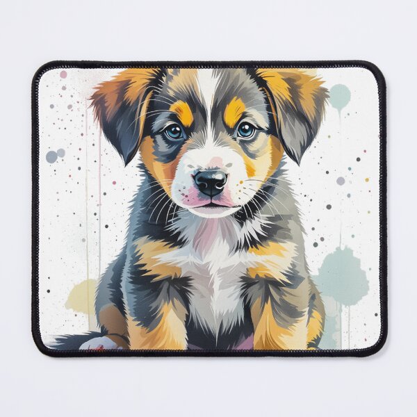 Item preview, Adorable Puppy with Chew Toy - Watercolor Dog Lover Gift designed and sold by AnimalAirtistry.