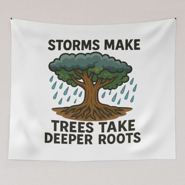 Item preview, Inspirational Tree Design Storms Make Trees Take Deeper Roots. designed and sold by The-T-In-Retro.