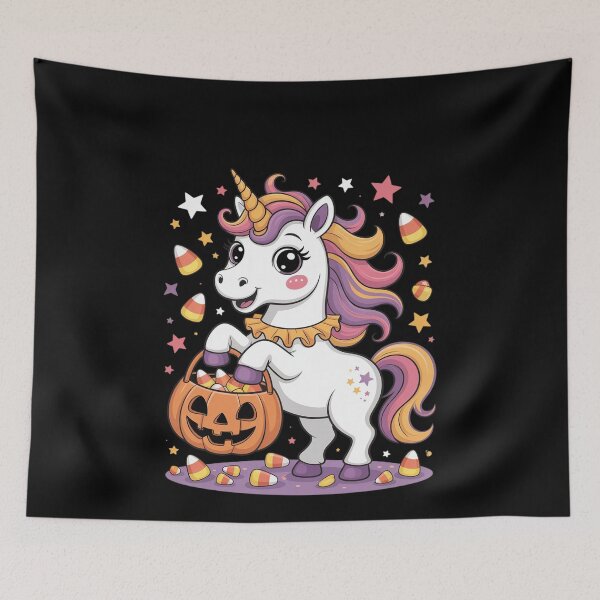 Item preview, Cute Candy Corn Unicorn Halloween Pumpkin Kids Girls  designed and sold by MonsterBuddiess.