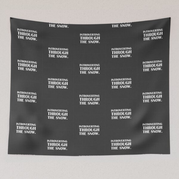Item preview, Introverting Through the Snow. / Introvert Joke Funny T-Shirt Label designed and sold by introvertvibes.