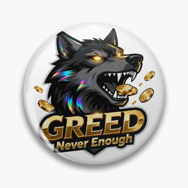 Item preview, Ferocious Wolf Greed Mascot Logo designed and sold by etatae.