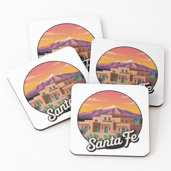 Item preview, Santa Fe Sunset – New Mexico USA | Retro Desert Art designed and sold by CircinusStore.