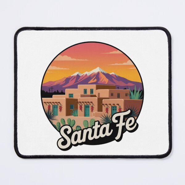 Item preview, Santa Fe Sunset – New Mexico USA | Retro Desert Art designed and sold by CircinusStore.