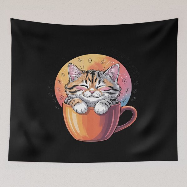 Item preview, Caffeine First, Emotions Later – Lazy Cat Coffee designed and sold by JonBarnes22.