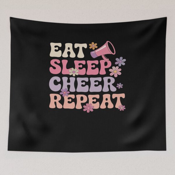 Item preview, Eat Sleep Cheer Repeat Cheerleader Cheerleading designed and sold by MinaReinger.
