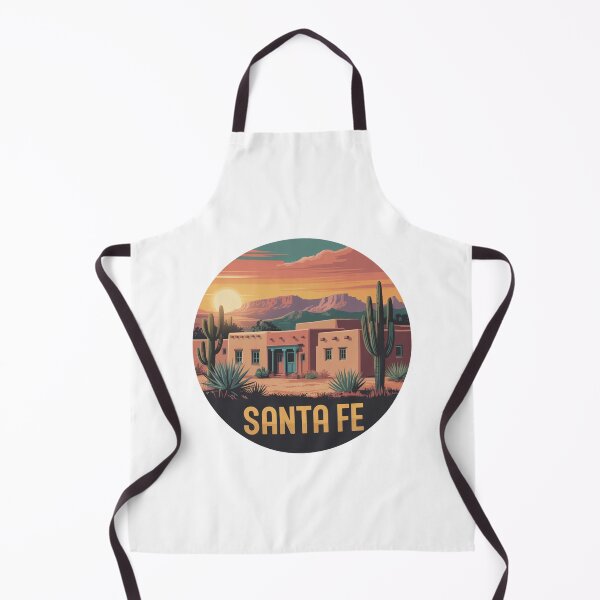 Item preview, Santa Fe Desert Sunset – New Mexico | Retro Adobe Art designed and sold by CircinusStore.