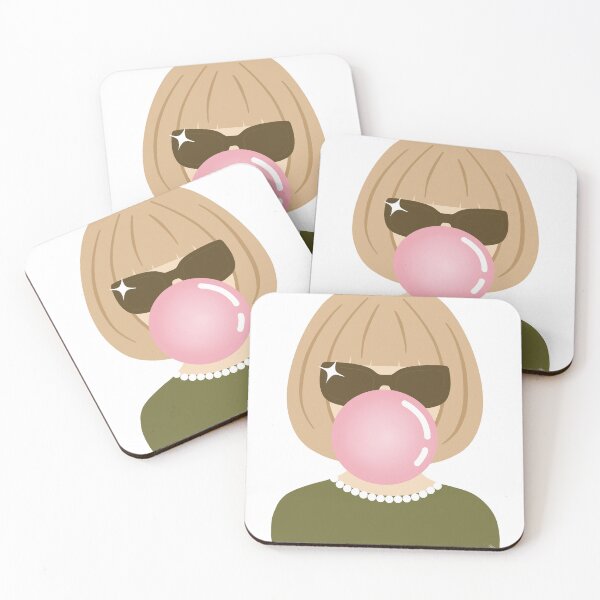 Item preview, Anna Wintour Pink Bubble Gum Portrait designed and sold by MPillustration.