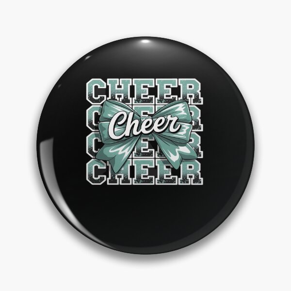 Item preview, Coquette Cheer Bow Sport Cheerleader Cheerleading Teal Blue designed and sold by AmparoBoyle.