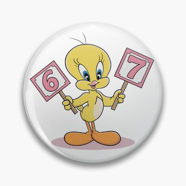Item preview, Cute Yellow Cartoon Bird Holding Numbers 6 and 7 designed and sold by AnimalAirtistry.