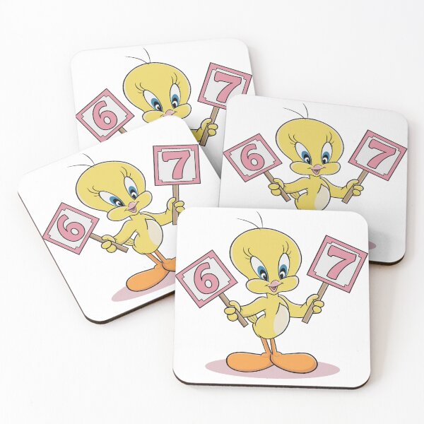 Item preview, Cute Yellow Cartoon Bird Holding Numbers 6 and 7 designed and sold by AnimalAirtistry.