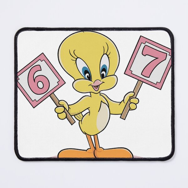 Item preview, Cute Yellow Cartoon Bird Holding Numbers 6 and 7 designed and sold by AnimalAirtistry.