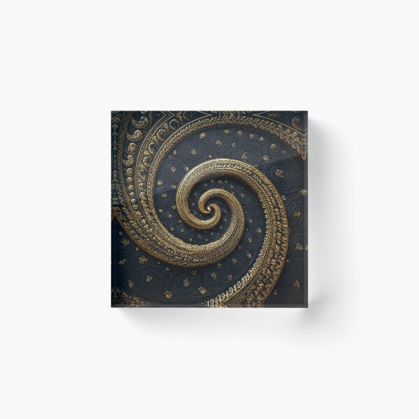 Item preview, New Zealand Māori Paua Koru Black Gold Design  designed and sold by GrinGalore.