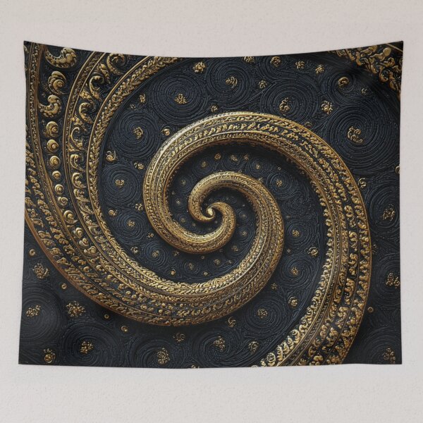 Item preview, New Zealand Māori Paua Koru Black Gold Design  designed and sold by GrinGalore.