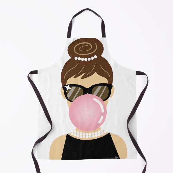 Item preview, Audrey Hepburn Pink Bubble Gum Portrait designed and sold by MPillustration.