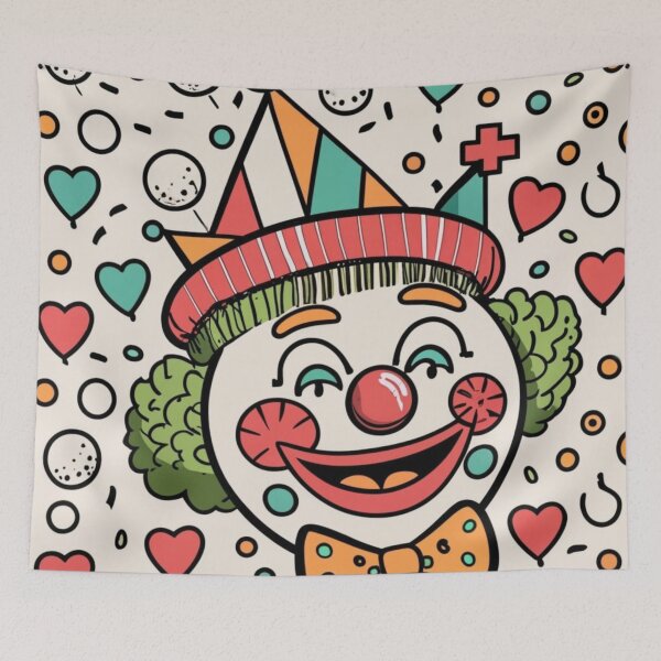Item preview, Colorful Cute Smiling Clown – Fun Circus Character Art with Joyful Expression designed and sold by Cultradesign.