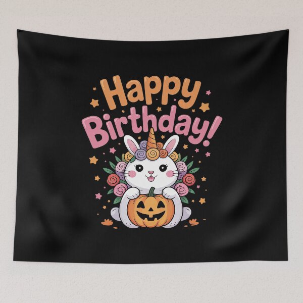 Item preview, Cute Halloween Unicorn Pumpkin Flowers  designed and sold by GGrizeldaRivas.