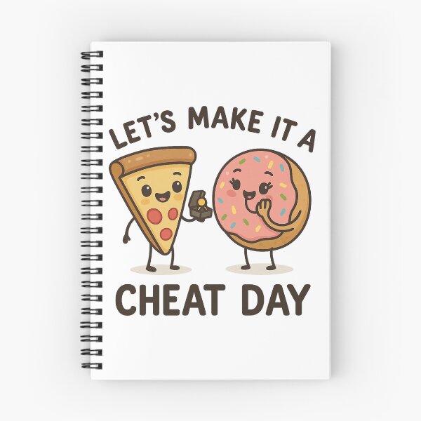 Item preview, Cute Pizza and Donut Cheat Day Funny Foodie Design. designed and sold by The-T-In-Retro.